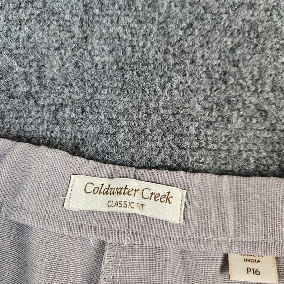 Coldwater Creek Classic Fit Straight Leg Pants Lavender Grey P16 NWT New - Picture 4 of 9